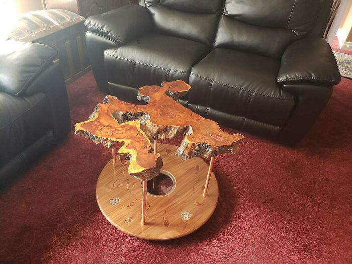 Made A No Epoxy Coffee Table For My Home. Wife Thinks I Should Add A Piece Of Glass To The Top For Functionality, I Like It As Is. What Do You Think