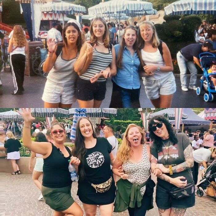 A Recreation Almost To The Day Of Our Disneyland Trip In 1999. Slightly Terrifying Are The People In The Background Lining Up Almost Exactly, No?