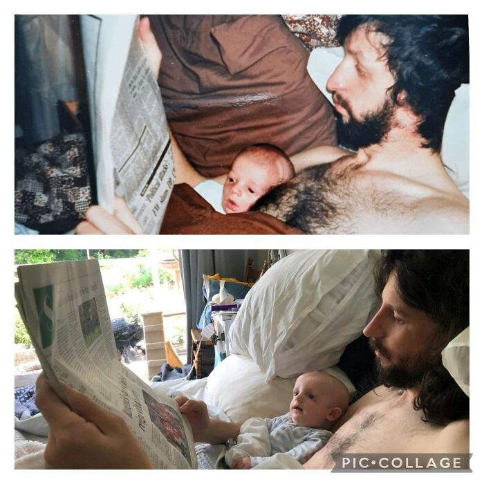 Reading The Newspaper With Dad