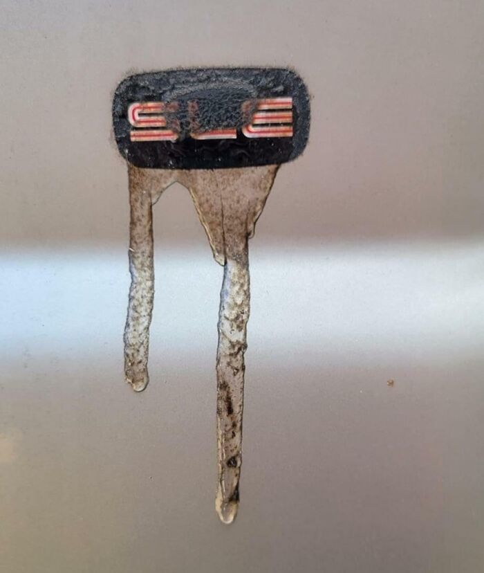 It's So Hot In Texas, The Emblem On My Buddy's Truck Is Melting