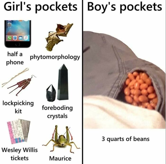 Personally I Don't Go Anywhere Without At Least A Pocketful Of Beans [shitpost]