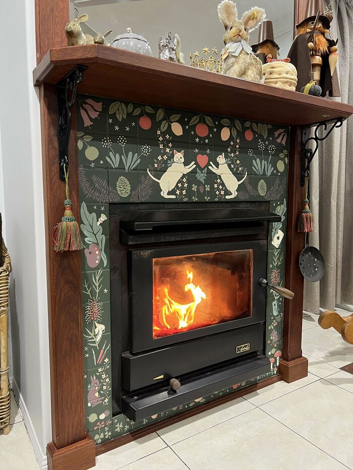 Finally Finished That Fireplace Mural I Shared Here A While Ago 