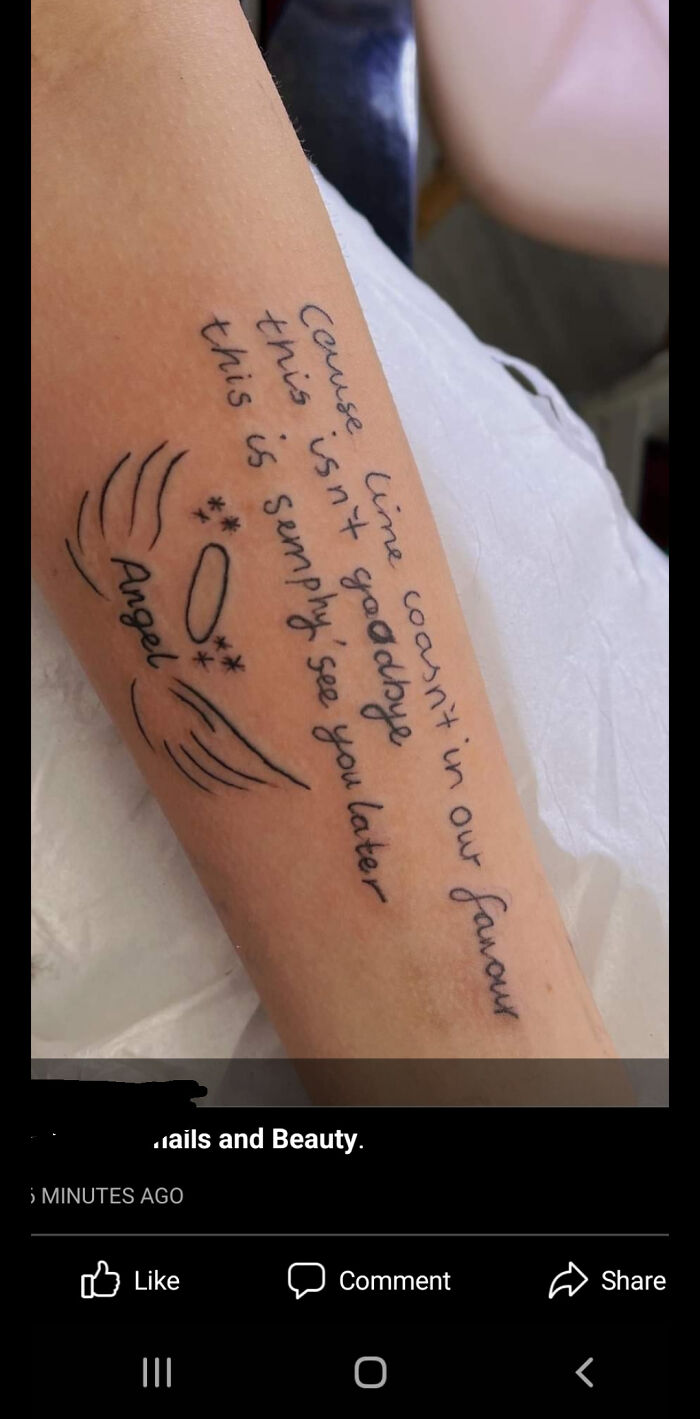 My Nail Lady Has Started Doing Tattoos. This Is Her Latest Offering