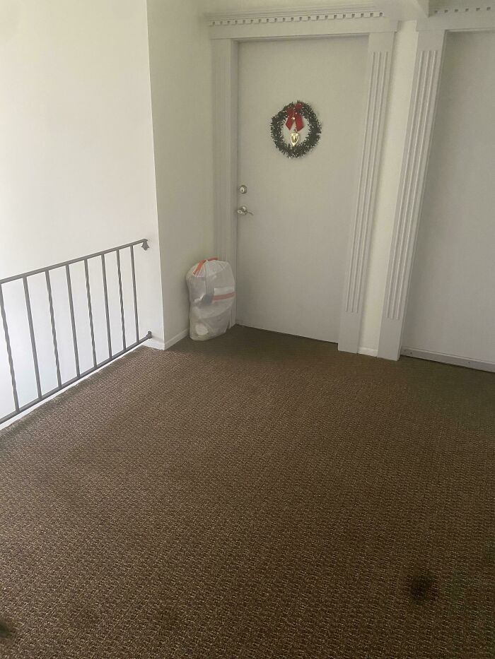 My Leasing Office Sent Out A Note Saying Anything Left In The Common Area Would Get Thrown Out Due To Overcrowding Of Bikes And Shoes. This Was My Neighbor's Response