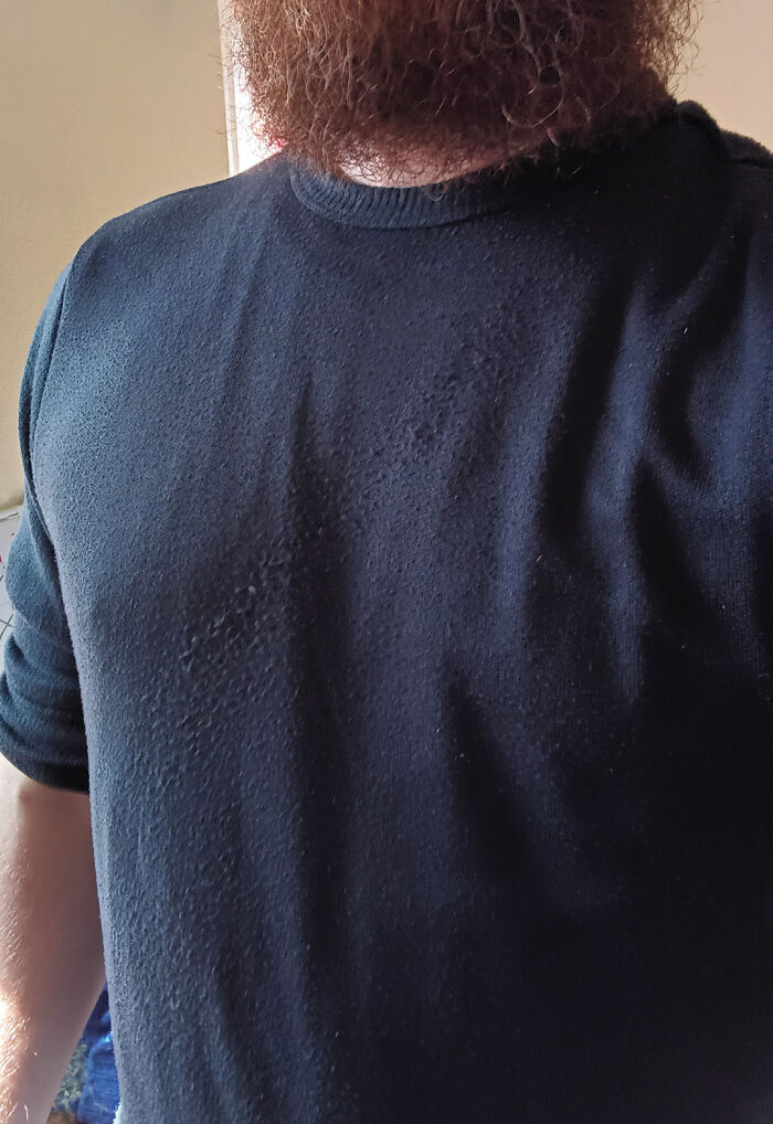 My Seat Belt Created A Worn-Looking Sash Across My New Jumper The First Time I Wore It Today