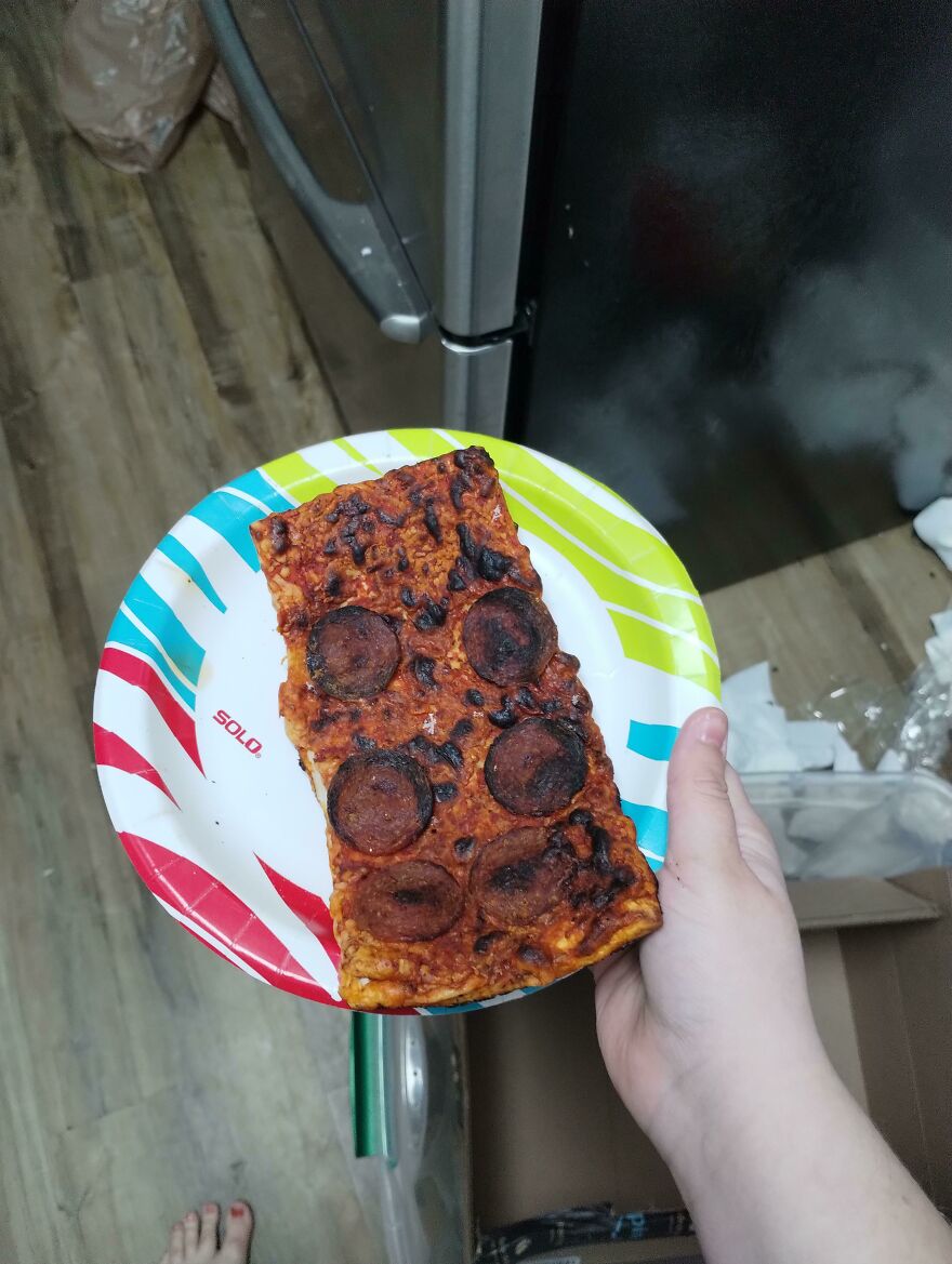 My Husband Thinks This Pizza Isn't Burnt