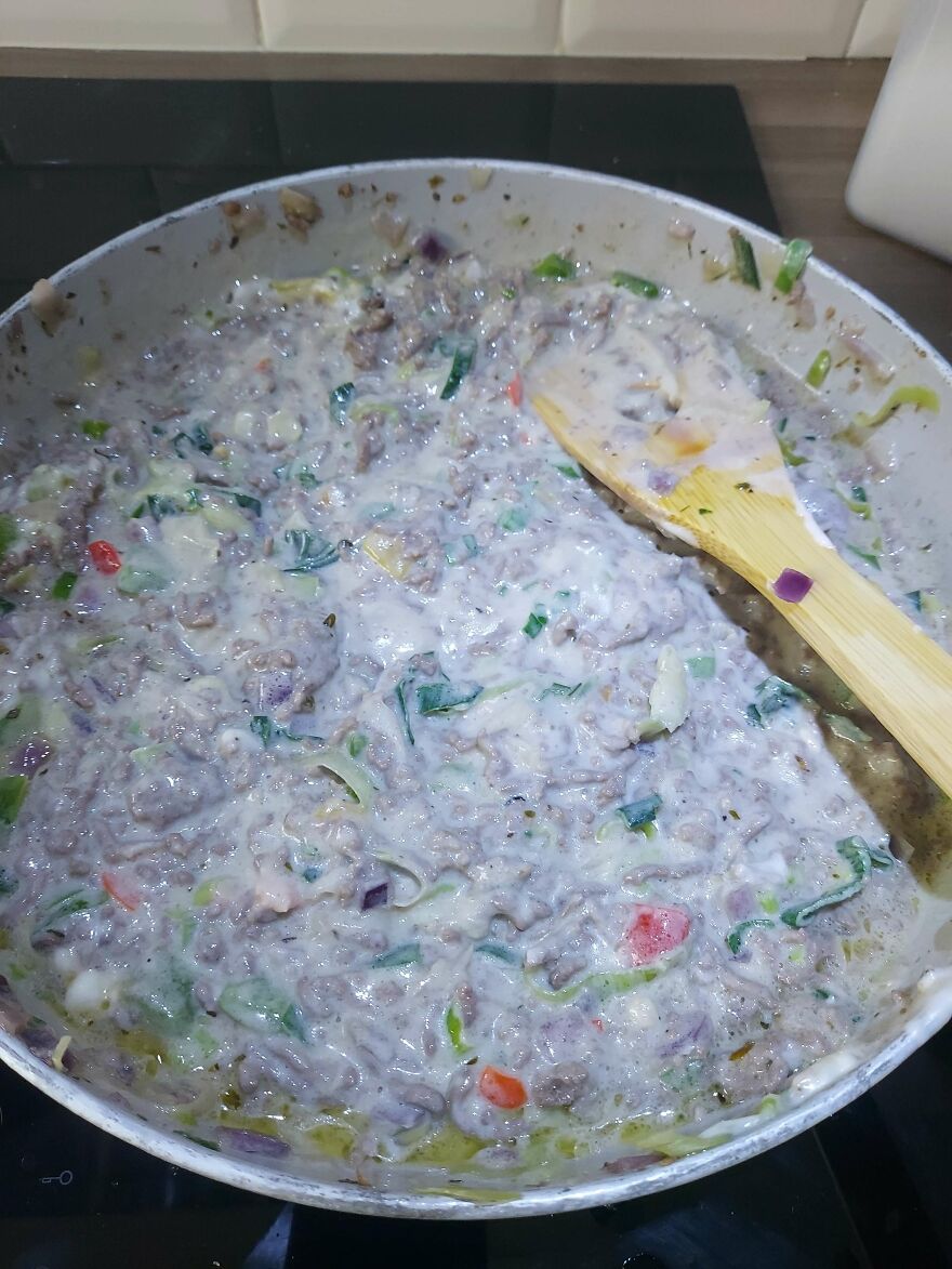 And Here's My Boyfriend's Carbonara Attempt