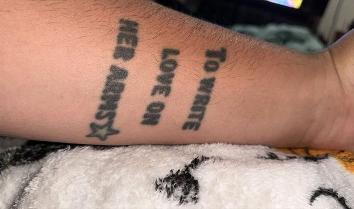 My First Tattoo, Looks Like Hot Garbage Lol. I Think I Was Only 14-15 Years Old