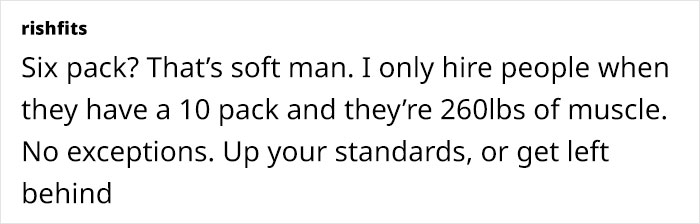 “Tell Me You Have A Small Ding Dong Without Telling Me”: Boss Demands Employees Have Six-Packs “Tell Me You Have A Small Ding Dong Without Telling Me”: Boss Demands Employees Have Six-Packs