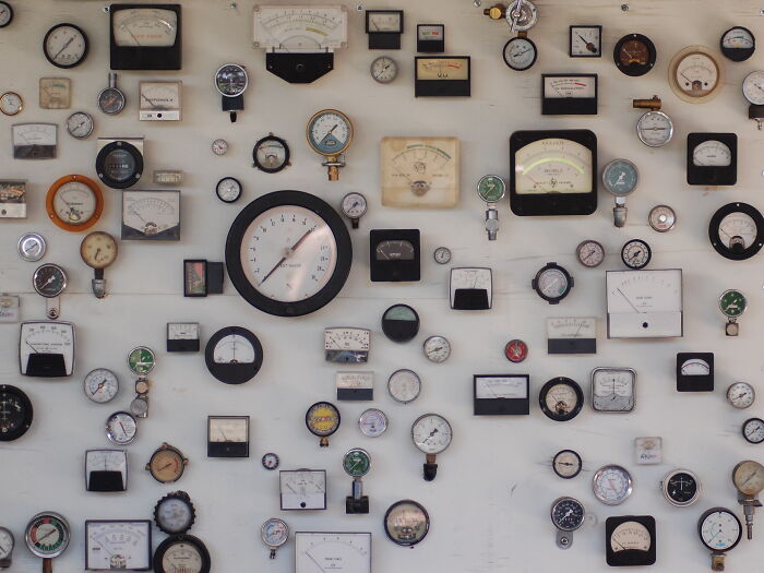 I Bought A Box Of Gauges At An Auction For $10.00. Just On A Whim ! I Put Them On A 18" X 24" Board And Nailed It Up, It Created A Lot Of Conversations And Had Fun With Them. Then People Started Bringing Them To Me And My Board Is Now 3 Ft X 4 Ft With A Box Of About 30 Some Waiting For Me. What Started Out To Be "For Shits And Giggles" Has Turned Into A Rather Neat Collection. I May Start Another Board, Maybe !
