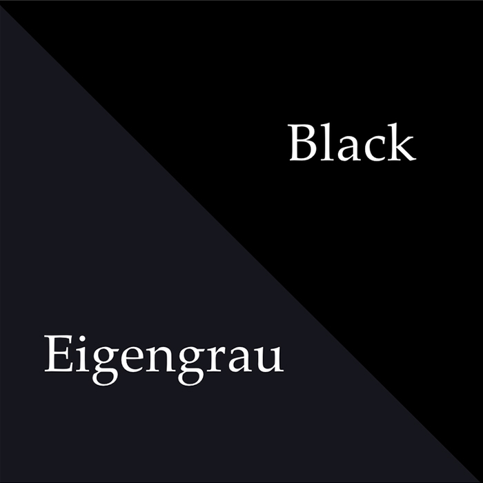Comparison of eigengrau and black colors showcasing a subtle difference in shades for useless facts to impress friends.