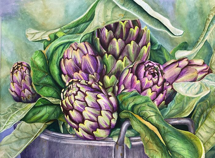 Artichokes In Watercolor