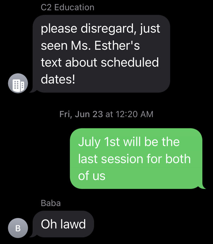 In A Group Chat With Me, My Dad, And The Tutoring Company I Go To. My Dad Keeps Forgetting It’s Not Just In In There