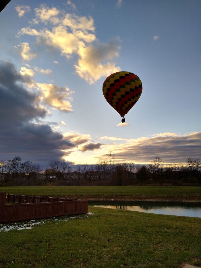 Hot Air Balloon At Sunset