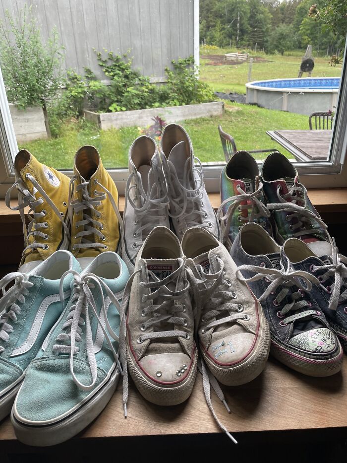 My Shoe Collection!! I Have Some Other Pairs Not In The Picture To :) (The Yellow Ones Are My Favourites Of All Timeee)