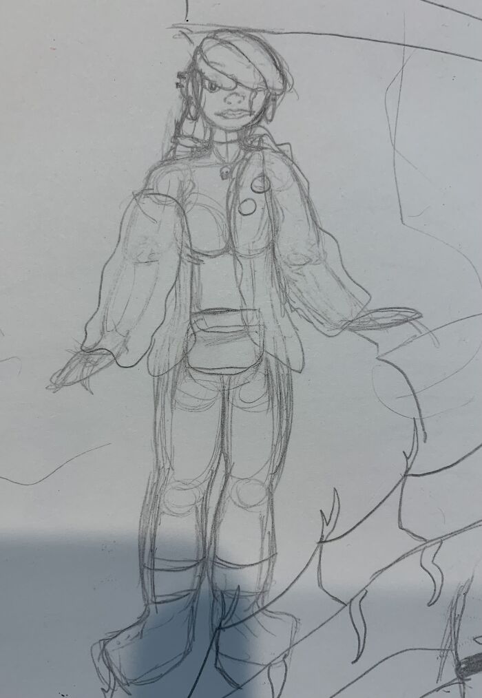 I’ve Been Working Really Hard At Drawing People, And This One Looks Good! She Needs A Name Tho