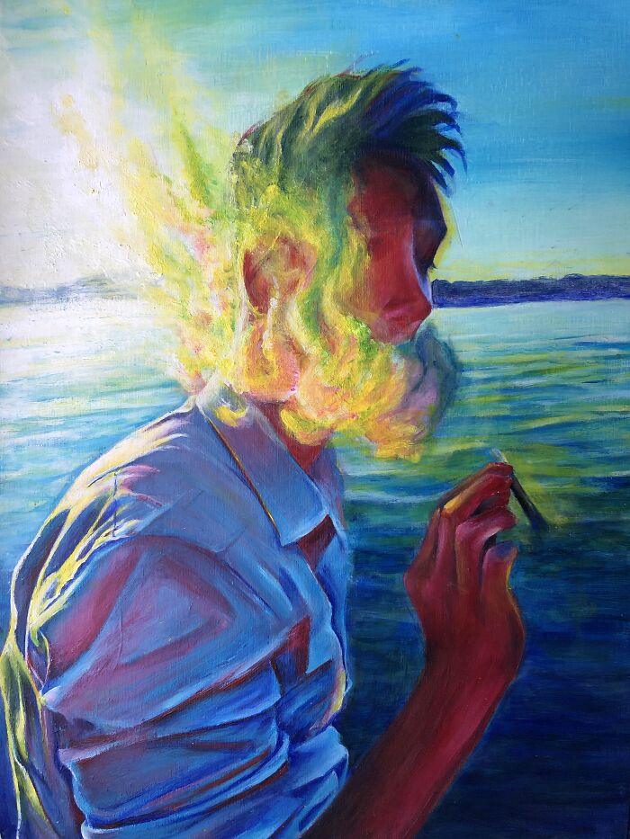 I Painted This Acryl-On-Wood-Thing For My Now-Ex Boyfriend's Birthday