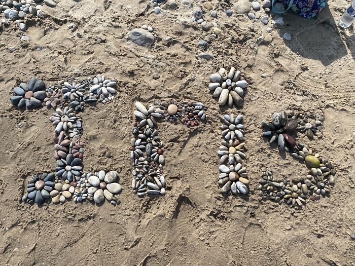 My Little Boss’s Name In Beach Stones