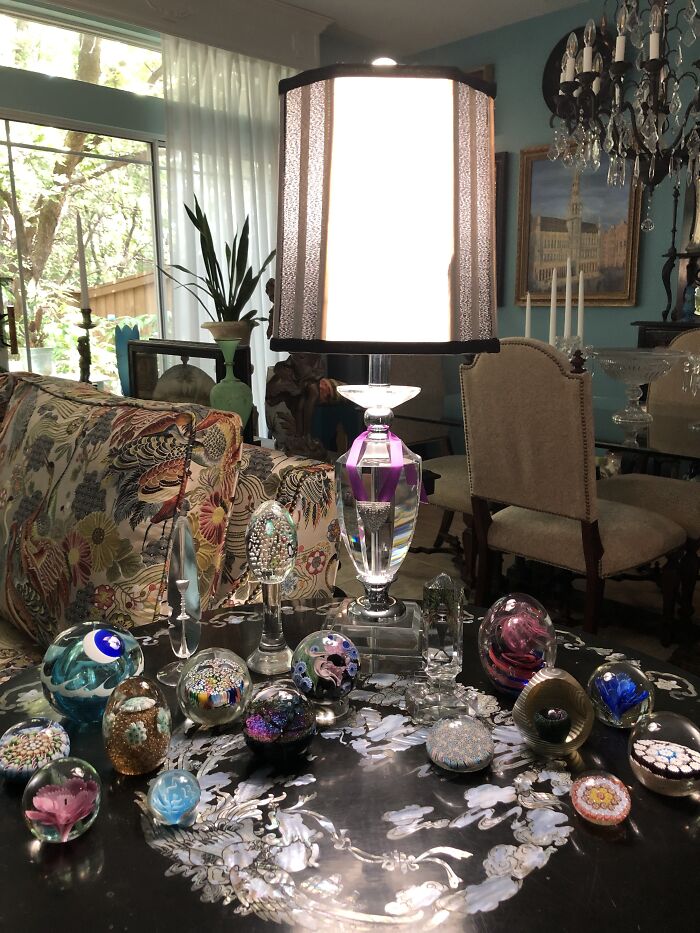 Crystal Paperweights. I’ve Been Collecting For Almost 40 Years. Ranging From The 1800s To Present. This Is Just A Fraction Of Them