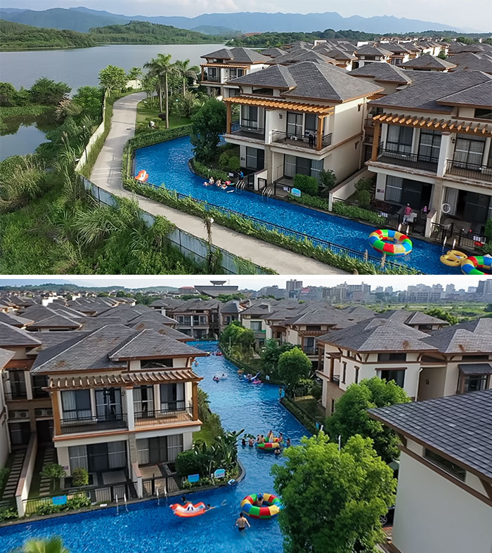 Shared Pool At A Housing Complex In China
