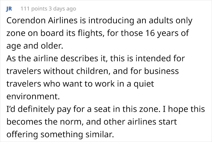 “What A Sad World We Live In”: The Internet Reacts To Airline Introducing A Child-Free Plane Section “What A Sad World We Live In”: The Internet Reacts To Airline Introducing A Child-Free Plane Section
