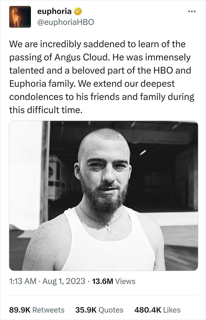 &lsquo;Too Young, Too Soon&rsquo;: &lsquo;Euphoria&rsquo; Actor Angus Cloud Dies At 25 - A Week After Burying His Father