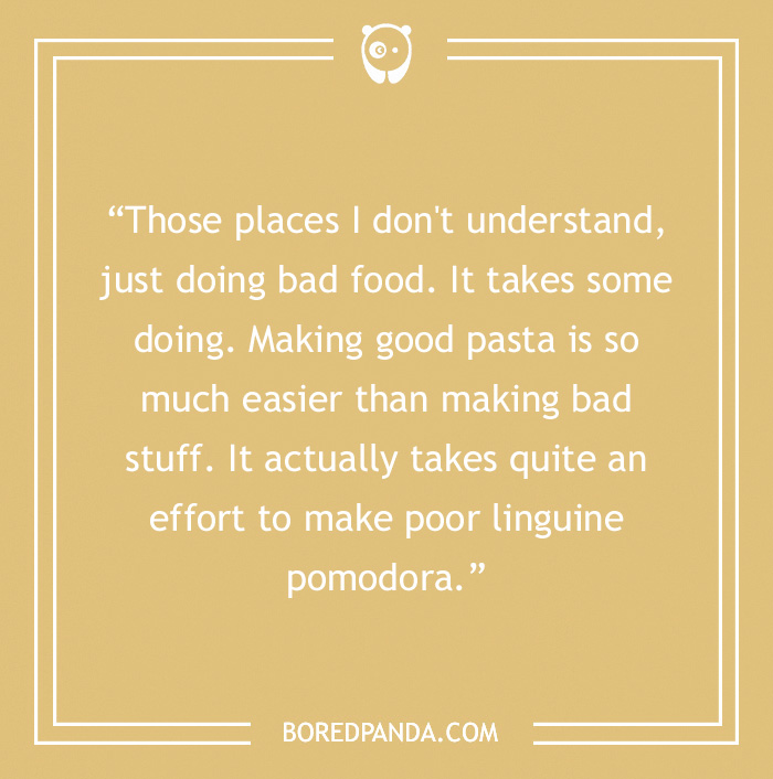 Anthony Bourdain quote on food 