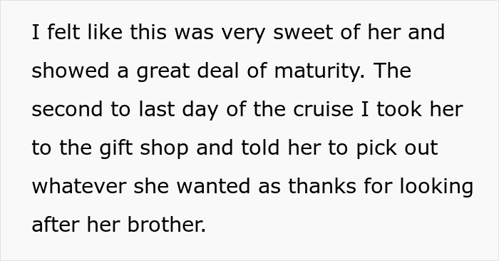 Teen Doesn&rsquo;t Mind Spending Time With 7YO Brother On A Cruise, Mom&rsquo;s Livid Dad Rewarded Her For It