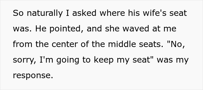 Plane Passenger Is Shut Down By Woman Who Wouldn’t Switch Seats With Him On An 11-Hour Flight Plane Passenger Is Shut Down By Woman Who Wouldn’t Switch Seats With Him On An 11-Hour Flight