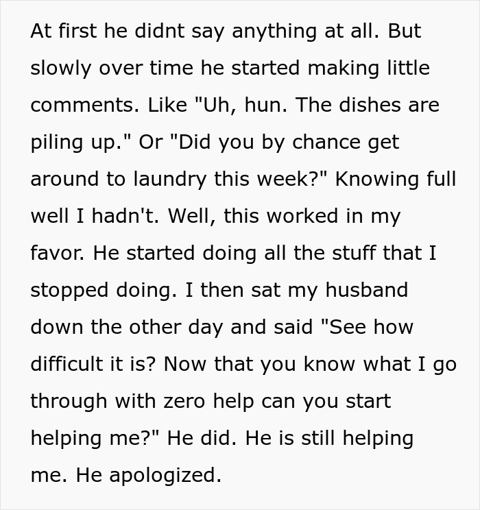 Woman Wonders If She Went Too Far Mimicking Lazy Husband’s Actions To Teach Him A Lesson Woman Wonders If She Went Too Far Mimicking Lazy Husband’s Actions To Teach Him A Lesson