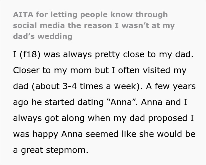 Teen Called A &ldquo;Selfish Brat&rdquo; For Exposing Why Dad And Stepmom Excluded Her From Wedding