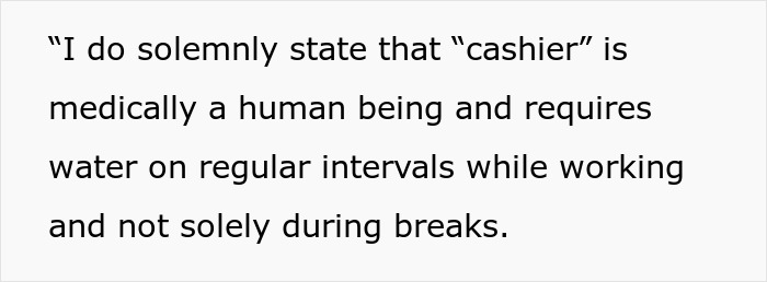 Boss Demands A Doctor’s Note To Allow This Cashier To Drink At The Register, Doc Doesn’t Hold Back Boss Demands A Doctor’s Note To Allow This Cashier To Drink At The Register, Doc Doesn’t Hold Back