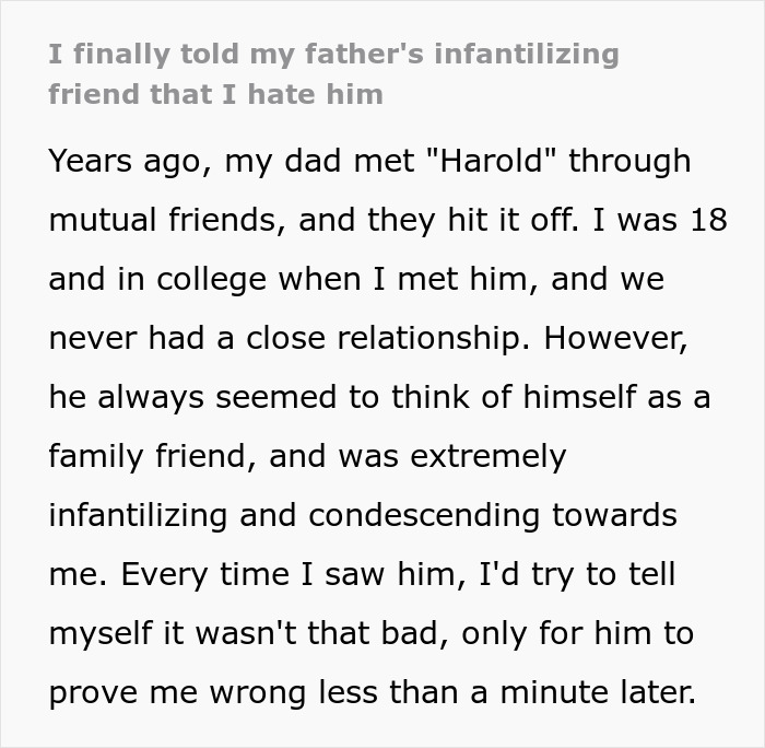 Father's Friend Infantilizes His Daughter Until She Finally Snaps