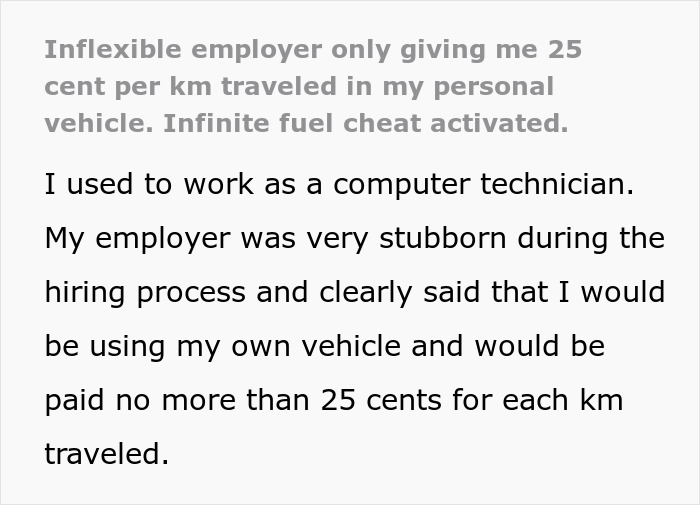 Folks Online Are Giggling Over This IT Guy's Tale As He Makes Company Fund All His Driving Costs Folks Online Are Giggling Over This IT Guy's Tale As He Makes Company Fund All His Driving Costs