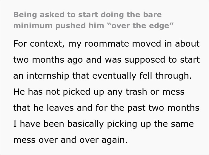 “Being Asked To Start Doing The Bare Minimum Pushed Him ‘Over The Edge’” “Being Asked To Start Doing The Bare Minimum Pushed Him ‘Over The Edge’”