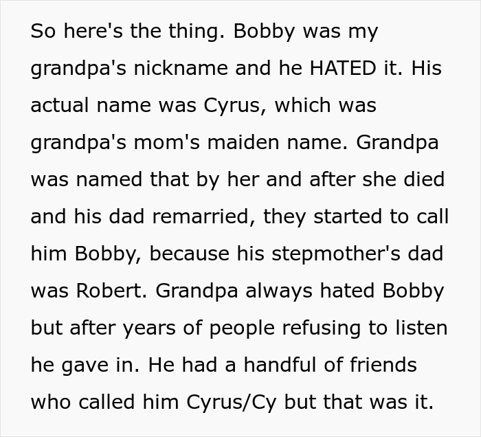 Woman Wants To Name Her Baby After Grandad, Is Upset Her Brother Revealed It Was A Hated Nickname Woman Wants To Name Her Baby After Grandad, Is Upset Her Brother Revealed It Was A Hated Nickname