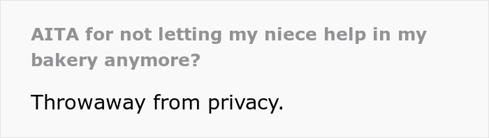 Woman Can’t Stand Niece “Helping” Her Out In Bakery, Family Drama Ensues Woman Can’t Stand Niece “Helping” Her Out In Bakery, Family Drama Ensues