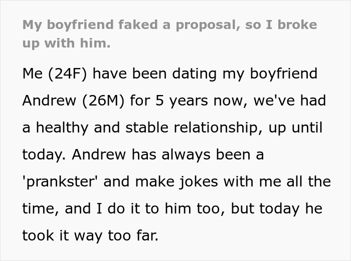 Guy 'Pranks' His GF Of 5 Years With A Fake Proposal, Cries When She Dumps Him Guy 'Pranks' His GF Of 5 Years With A Fake Proposal, Cries When She Dumps Him