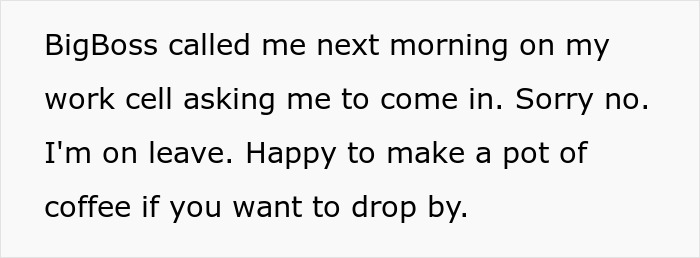 Boss Fails To Do His Part Of Vacation Deal With Employee, Ends Up Getting A Taste Of His Own Medicine