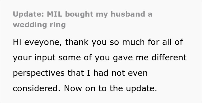 Mom Buys Her Son A Backup Wedding Band 3 Months After Wedding, Wife Is Baffled And Vents Online