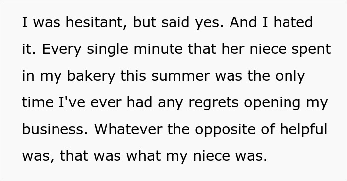 Woman Can’t Stand Niece “Helping” Her Out In Bakery, Family Drama Ensues Woman Can’t Stand Niece “Helping” Her Out In Bakery, Family Drama Ensues