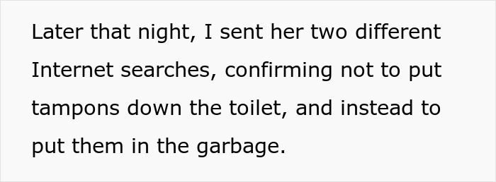Dad Asks 19YO To Stop Flushing Tampons Down The Toilet Due To Possible Plumbing Issues, Drama Ensues Dad Asks 19YO To Stop Flushing Tampons Down The Toilet Due To Possible Plumbing Issues, Drama Ensues