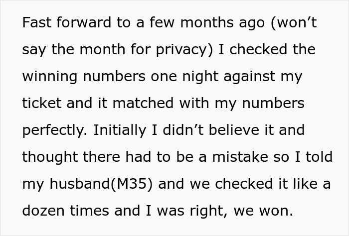Woman Doesn't Want To Share Lottery Winnings With Husband's Friend, Gets Told To Stay Wary Woman Doesn't Want To Share Lottery Winnings With Husband's Friend, Gets Told To Stay Wary