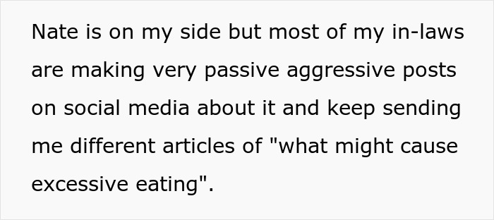 In-Laws Turn Passive Aggressive After DIL Refuses To Give In To MIL&rsquo;s Policing Of Her Eating Habits 