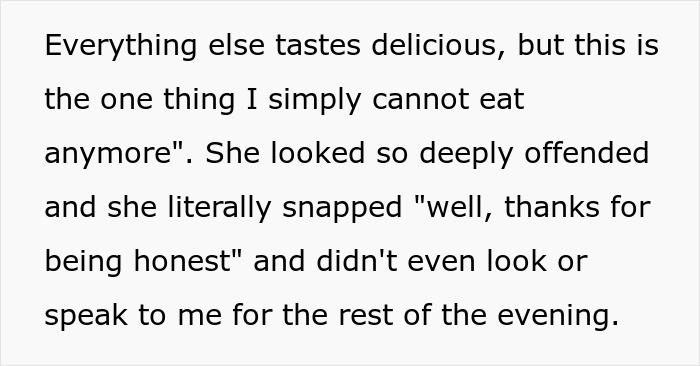 Woman At A Loss For Words After Daughter-In-Law Says She Simply Can&rsquo;t Eat Her Food At A Family Party