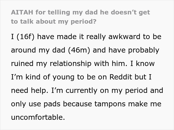 Teen Snaps At Dad After He Mansplained How She Should Handle Her Period