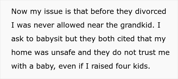 Guy Never Permitted Grandparents To Babysit His Kid, Asks For Help After Divorce But They Refuse