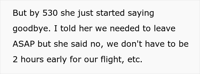 Husband Tells Wife They Need To Leave The Party To Catch A Flight But Gets Ignored, Leaves Alone