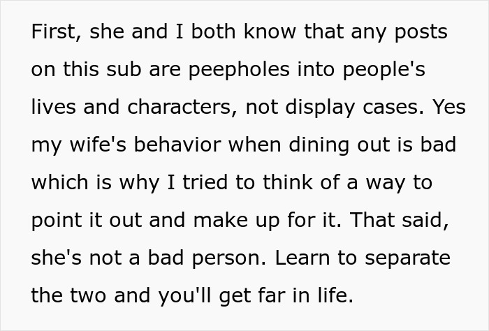 Wife Gets Reality Check After She Sees Husband Compensating Servers For Her Rudeness