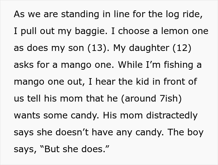 Mom Demands Stranger Share Her Candy With Her Kid, Regrets It After The Kid's Face Goes Red